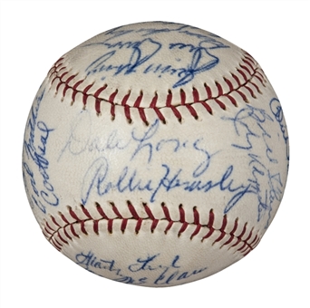 1961 Washington Senators Team Signed Baseball With 28 Signatures (PSA/DNA)